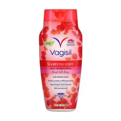 Nettoyant intime quotidien rosé toute la jounée scentsitive scents VAGISIL 354ml
