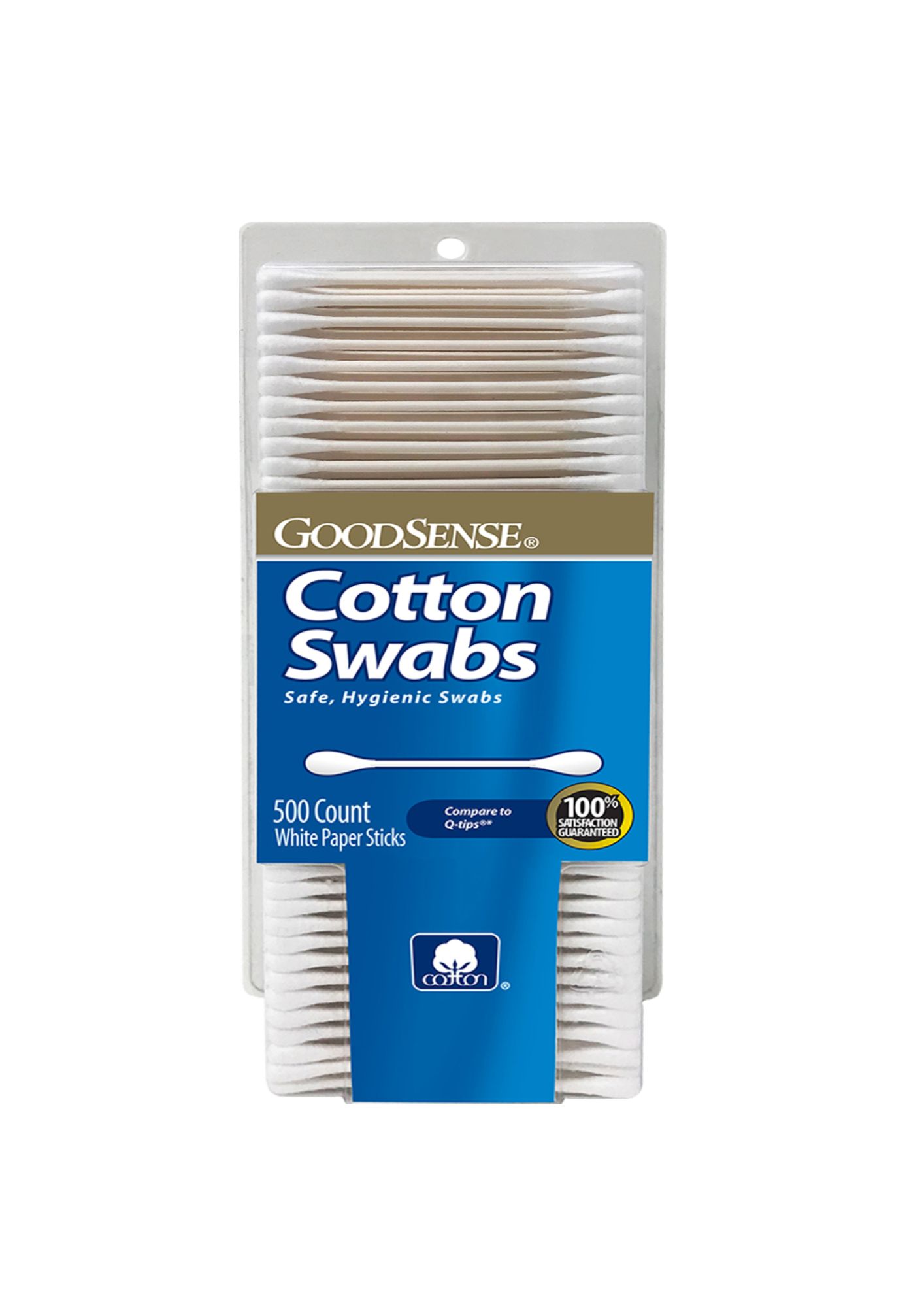 Coton Tiges avec Tiges en Papier GoodSense 500pcs