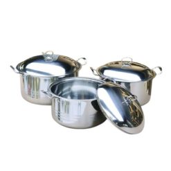 Ensemble de marmites en acier inoxydable lot de 3 pièces