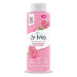 Nettoyant corporel rafraîchissant à l'eau de rose et à l'aloès St. Ives 473ml