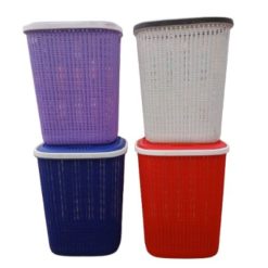 Paniers à linge en plastique avec aération 55L