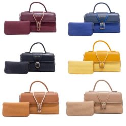 Sac à main avec porte monnaie en cuir QAZA