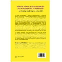 Alternative view of Méthodes d’Aide à la Décision Appliquées pour le Développement au Burkina Faso : la méthodologie Data Enveloppent Analysis « DEA »)