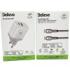 Chargeur Believe, boitier + cordon