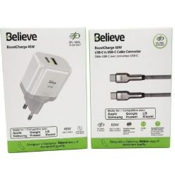 Chargeur Believe, boitier + cordon