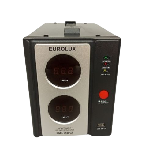 Régulateur de tension Eurolux, 110V-270V, SDR-1500 VA, port USB, garantie 6mois