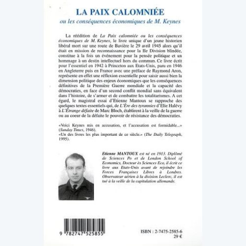 LA PAIX CALOMNIÉE ou les conséquences économiques de M. Keynes – Image 2