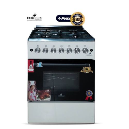 Cuisinière Eurolux 4 bruleurs, 60*60, garantie 6mois