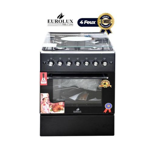 Cuisinière Eurolux trendy, 4 bruleurs, 60*60, garantie 6mois