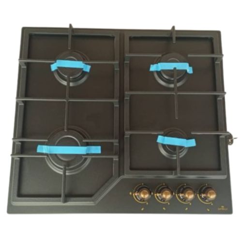 Plaque à Gaz Encastrable Javelli CBR322, 4 Foyers Noir60 × 60cm Garantie 6 Mois