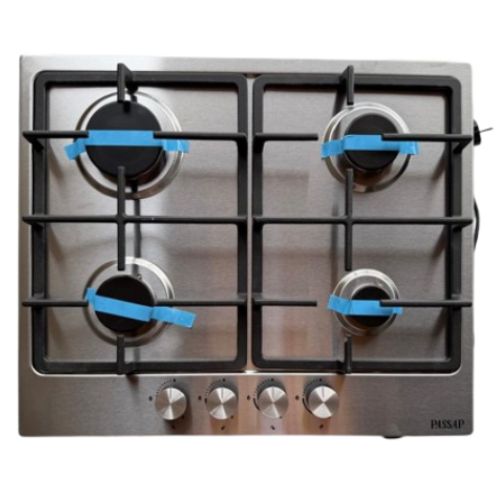 Plaque à Gaz Encastrable Passap EL005, 4 Foyers Inox 60 × 60cm Garantie 6 Mois