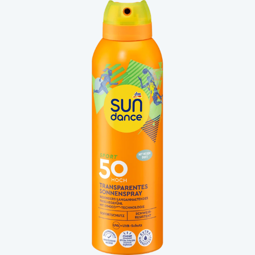 Spray solaire transparent SUNDANCE, Sport SPF 50, 200 ml
