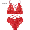 Lingerie GENERISCH rouge à trois points pour femme taille s