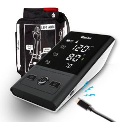 Tensiomètre VitaeChek numérique avec brassard réglable, invite vocale, écran LED HD, détection de rythme cardiaque irrégulier